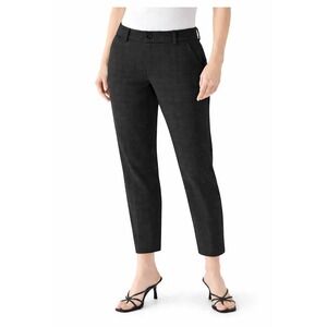 SOHO Apparel Women's Black Ankle Pants – Classic Straight-Leg - Size Medium